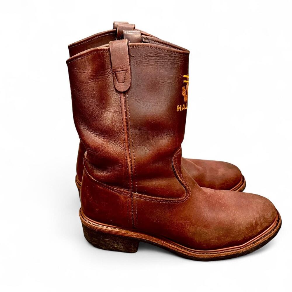 Vintage Halls Safety Union USA Made Leather Engineer Lineman Boots Size 10.5D